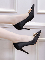 Frauen-Pumpen Spitzschuh Stiletto Perlen klassischer Low-Tops Damen-Pumps