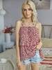 Frauen Red Camisole Polyester Casual bedruckte Camis Sexy Top