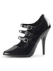 Frauen reizvoller Absatz Schwarz Spitzschuh Buckle Pailletten Sexy Schuhe