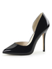 Frauen reizvoller Absatz Schwarz Spitzschuh Pailletten Sexy Pumps