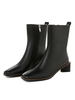 Frauen Rindsleder Stiefeletten aus echtem Leder Square Toe 2 "Chunky Heel Booties