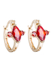 Frauen-Ring-Ohrring-Rhinestones Jeweled ovale Form-schicke Legierung durchbohrte Ohrringe