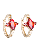 Frauen-Ring-Ohrring-Rhinestones Jeweled ovale Form-schicke Legierung durchbohrte Ohrringe