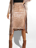 Frauen Rock Blonde Pailletten Polyester Knielang Herbst und Winter Frauen Hosen