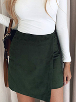 Frauen Rock grün Baumwollmischung Herbst und Winter Frauen Bottoms
