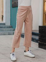 Frauen rosa Hosen gerade lässige Hose