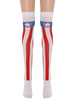 Frauen Saloon Strümpfe Amerikanische Flagge Knie Hohe Socken Karneval Kostüm Cosplay Kostüm Zubehör