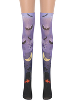 Frauen Saloon Strümpfe Fledermaus Knie Hohe Socken Karneval Kostüm Cosplay Kostüm Zubehör