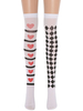 Frauen Saloon Strümpfe Plaid Herz Knie Hohe Socken Karneval Kostüm Cosplay Kostüm Zubehör