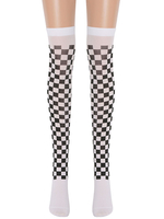 Frauen Saloon Strümpfe Plaid Knie Hohe Socken Karneval Kostüm Cosplay Kostüm Zubehör