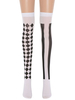 Frauen Saloon Strümpfe Plaid Strips Kniestrümpfe Karneval Kostüm Cosplay Kostümzubehör