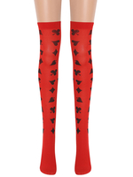 Frauen Saloon Strümpfe Red Poke Knie Hohe Socken Karneval Kostüm Cosplay Kostüm Zubehör