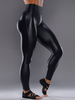 Frauen schwarze Leggings elastische Taille dünne Leggings