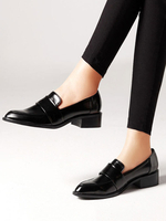 Frauen schwarze Müßiggänger wies Zehe Slip On Schuhe Freizeitschuhe