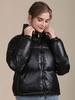 Frauen Schwarze Puffermäntel Wärme High Collar Lange Ärmeln Wintermantel