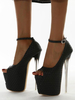 Frauen Sexy High Heels Schwarz PU Leder Peep Toe Stiletto Heel Sexy Schuhe