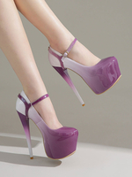Frauen Sexy Plattform High Heels Ombre Pfennigabsatz Pumps Für Rave Club