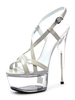Frauen Sexy Sandalen Aprikose Plattform Leder Open Toe Riemchen Riemchen High Heel Sexy Schuhe
