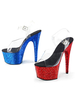 Frauen Sexy Sandalen Rote PU Leder Peep Toe 2.8 Open Toe Platform Sandalen