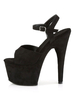 Frauen Sexy Sandalen Schwarz Leder Peep Toe Monk Strap Sexy Schuhe