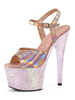 Frauen Sexy Sandalen Stiletto Leder Peep Toe Monk Strap Goldene und silberne sexy Schuhe