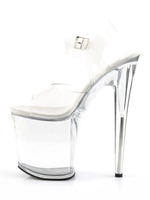 Frauen Sexy Sandalen Weiße Peep Toe Stiletto Plateausandalen