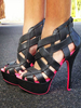 Frauen Sexy Schuhe High Heel Sandaletten Plattform Peep Toe Ausgeschnitten Riemchen Sandale Schuhe
