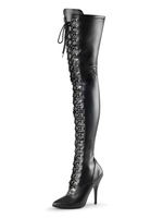 Frauen Sexy Stiefel Pointed Toe Zipper Pailletten Stiletto Heel Rave Club Schwarz Silber Oberschenkel Hohe Stiefel
