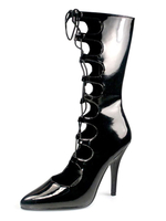 Frauen Sexy Stiefel spitze Zehe Paillette Stiletto Rave-Club schwarz Overknee Stiefel
