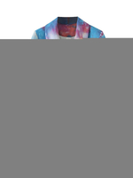Frauen Short Blazer Turndown Kragen Knöpfe Langarm Tie Dye Cotton Blazer