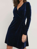 Frauen Skater Kleider Langarm Casual Bodycon Fit Midi Kleid