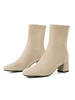 Frauen Socke Stiefel Stiefeletten Elastisches Gewebe Karree Block Ferse 2 "Booties