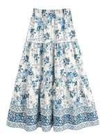 Frauen Sommerkleid Blumendruck Polyester Strandkleid