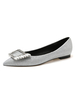 Frauen Splitter Ballerinas Pailletten Stoff Spitze Zehen Strass Flache Slip On Schuhe