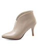 Frauen-Stiefeletten Aprikose spitze Zehe Slip On Winter Booties