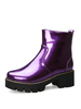 Frauen Stiefeletten Lackleder Round Toe 2.2 "Booties
