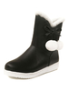 Frauen Stiefeletten Pelzbesatz Für Weihnachten Pom Poms Flache Booties