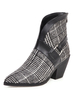 Frauen Stiefeletten Plaid Spitz 3 "Chunky Heel Booties