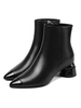 Frauen Stiefeletten Rindsleder Echtes Leder Spitzschuh Sonderform Ferse 2 "Booties