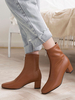 Frauen Stiefeletten Rindsleder Echtleder Karree 2 "Block Heel Booties