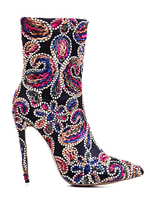 Frauen Stiefeletten Spitz Bestickt Kunstwerk Pfennigabsatz 4;7 "Booties