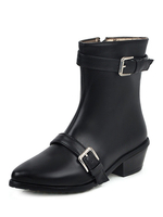 Frauen Stiefeletten Spitz Schnalle Puppy Heel 1.6 "Booties