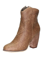Frauen Stiefeletten Tan Spitz Cowgirl Booties High Heel Booties