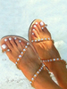 Frauen Strand Sandalen Strass Zehenring Flache Sandalen Für Sommerferien