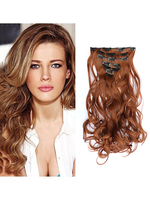 Frauen-synthetische 2021 Perücken Brown Tousled Long Curly Hair Extensions
