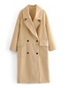 Frauen Trenchcoat Turndown Collar Khaki Mantel