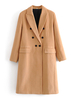 Frauen Trenchcoat Turndown Kragen Knopf Wintermantel