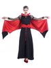 Frauen-Vampir-Kostüm schwarz Polyester-Farben-Block Karneval Kostüm Kleid Urlaub Kostüme