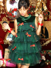 Frauen Weihnachten Bodycon Green Cord Samt Weihnachtsferien Kostüme Mode