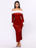 Frauen Weihnachten Bodycon Red Faux Fur Cotton Blend Zweifarbige Weihnachtsferien Sexy Kostüme